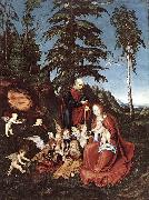 CRANACH, Lucas the Elder The Rest on the Flight into Egypt  dfg France oil painting reproduction